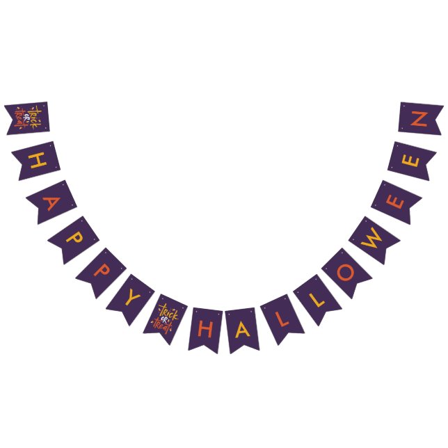 Happy Halloween Trick or Treat Candy Corn Party Bunting (All)