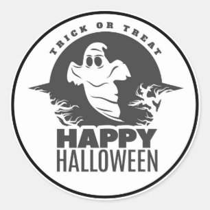 Happy Halloween Trick or Treat Classic Round Sticker