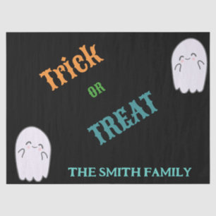 Happy Halloween Trick Or Treat Custom Name Tissue Paper