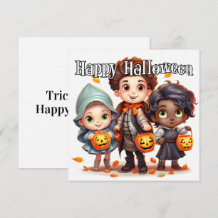 Happy Halloween Trick Or Treat For Kids Card