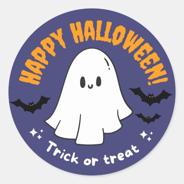 Happy Halloween Trick or Treat Packaging label (Front)