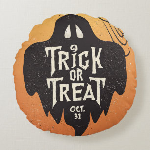 happy Halloween trick or treat Round Cushion