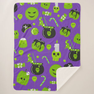 Happy Halloween Trick Or Treat  Sherpa Blanket