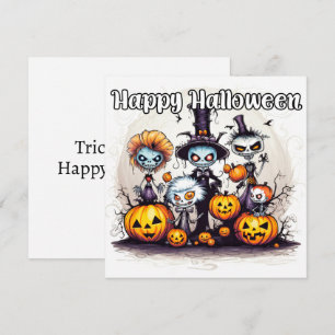 Happy Halloween Trick Or Treaters Card