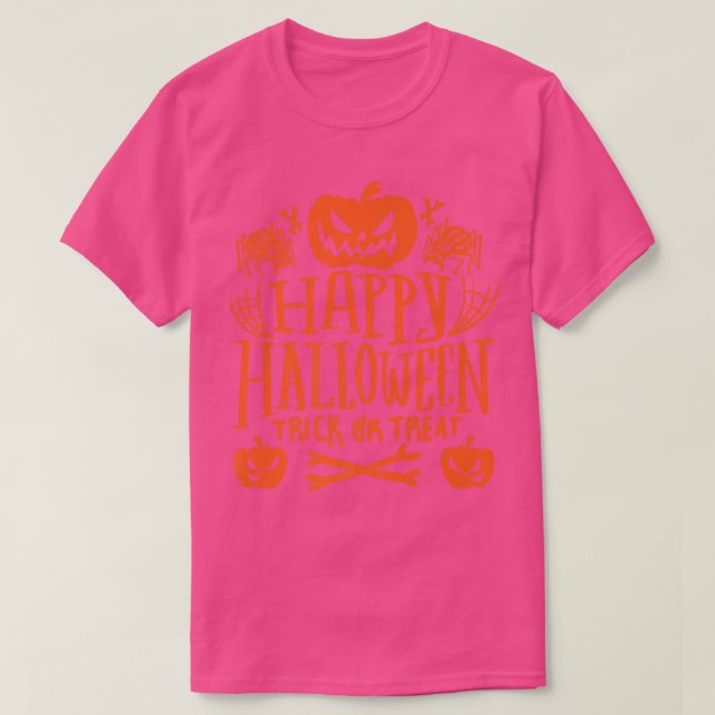Happy Halloween TrickorTreat Pumpkin Design for Ki T-Shirt (Design Front)