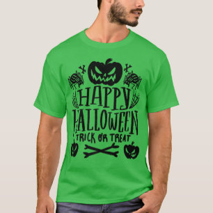 Happy Halloween TrickorTreat Pumpkin Graphic for K T-Shirt