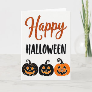 Happy Halloween Trio Faces Card