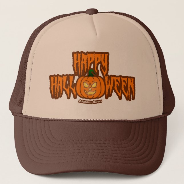Happy Halloween Trucker Hat (Front)