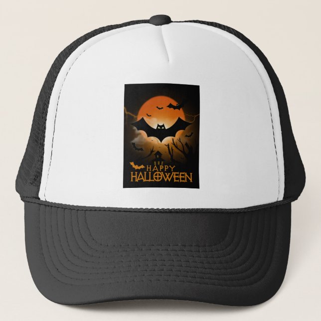 Happy Halloween Trucker Hat (Front)
