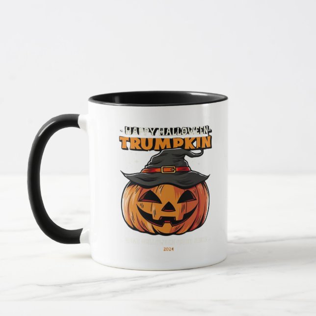 Happy Halloween Trumpkin Classic Mug (Left)