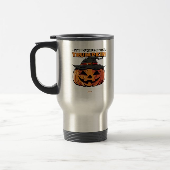 Happy Halloween Trumpkin Classic Travel Mug (Left)