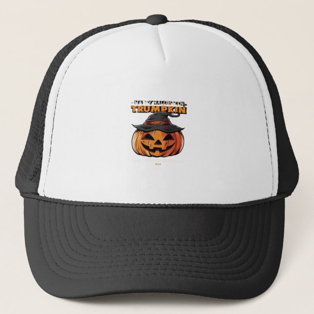 Happy Halloween Trumpkin Classic Trucker Hat (Front)