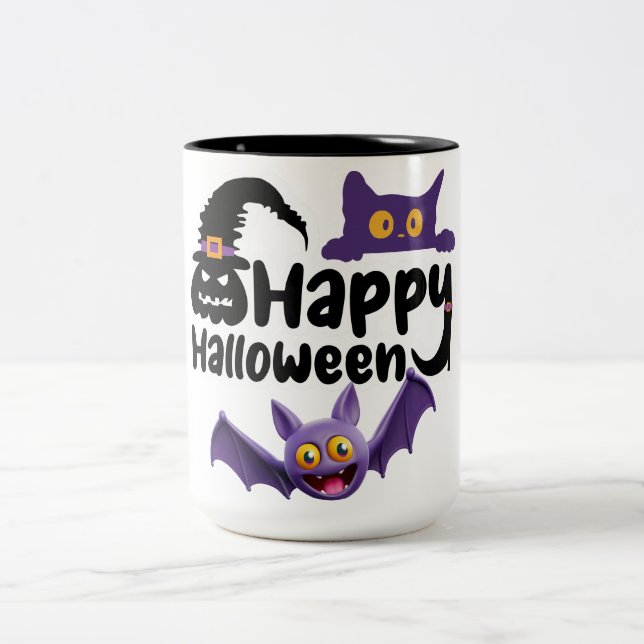 Happy Halloween Two-Tone Coffee Mug (Center)