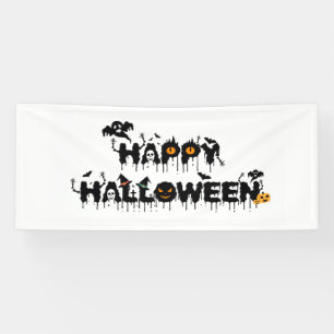 Happy Halloween Typography Banner