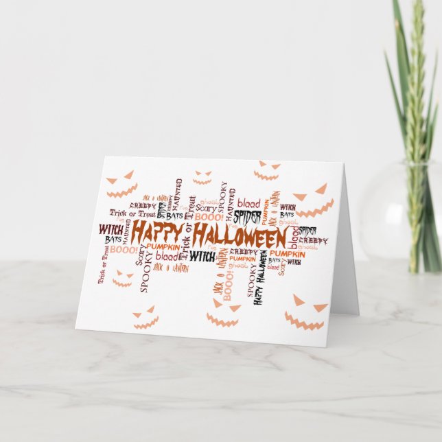 Happy Halloween Typography Card (Front)
