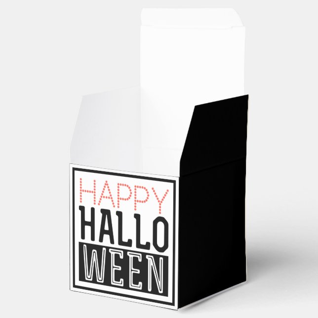 HAPPY HALLOWEEN Typography Favour Boxes (Opened)
