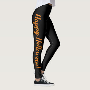 HAPPY HALLOWEEN typography Leggings