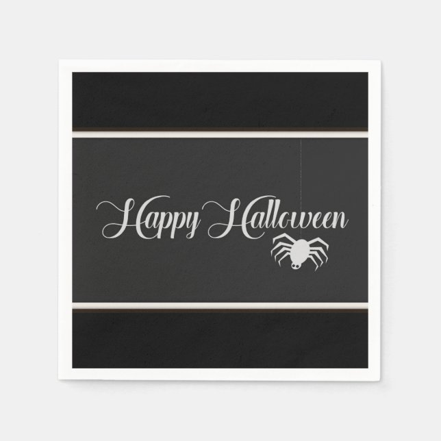 Happy Halloween Typography Napkin (Front)