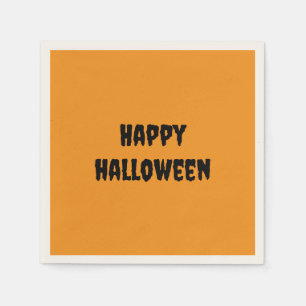 'Happy Halloween' Typography Party Classroom Napkin