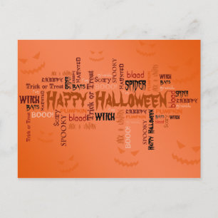 Happy Halloween Typography Postcard