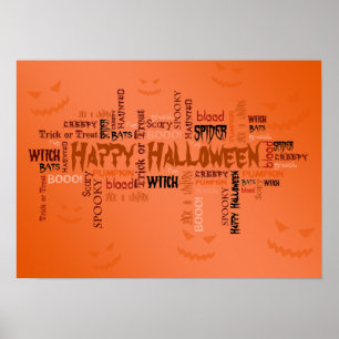 Happy Halloween Typography Poster