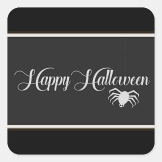 Happy Halloween Typography Square Sticker