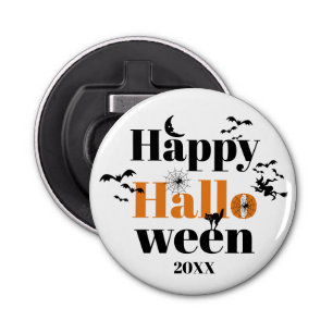 Happy Halloween typography with vintage elements Bottle Opener