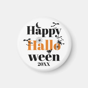 Happy Halloween typography with vintage elements Magnet