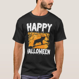 Happy Halloween u2013 Witch Pig Flying Broom Hallo T-Shirt