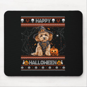 Happy Halloween Ugly Poodle Howl-o-ween Pumpkin Do Mouse Mat