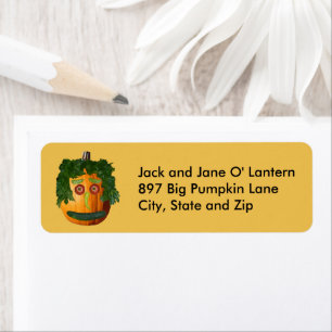 Happy Halloween - Uncut Pumpkin Address Labels
