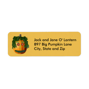 Happy Halloween - Uncut Pumpkin Address Labels