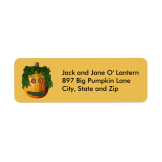 Happy Halloween - Uncut Pumpkin Address Labels
