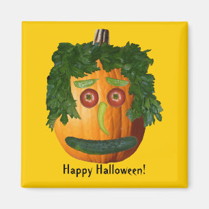 Happy Halloween! - Uncut Pumpkin Face Magnet