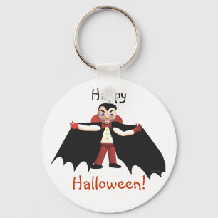 Happy Halloween Vampire Key Ring
