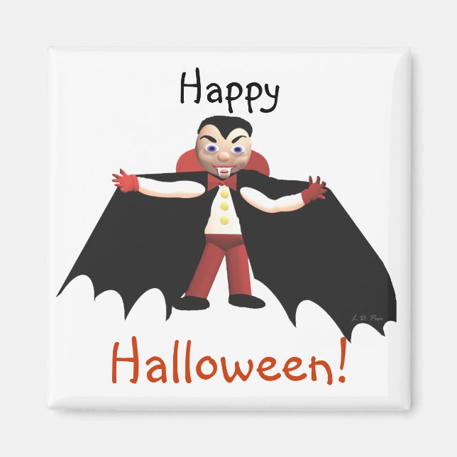 Happy Halloween Vampire Magnet (Front)