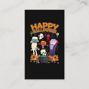 Happy Halloween Vampire Skeleton Pumpkin Ghost Business Card