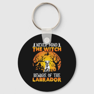 Happy Halloween Vibes Decor Beware Of The Labrador Key Ring