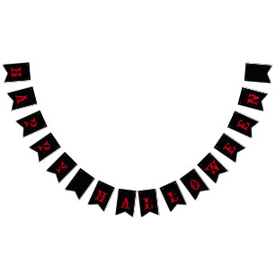 Happy Halloween Vintage Distressed Text Bunting