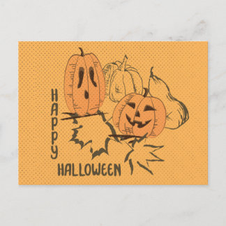 Happy Halloween Vintage Postcard