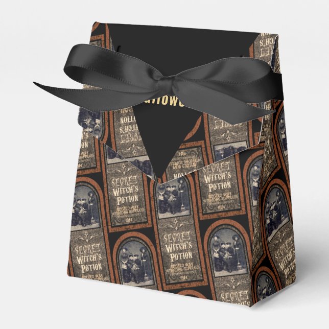 Happy Halloween Vintage  "SECRET WITCHES POTION"   Favour Box (Front Side)