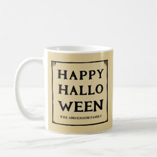 happy halloween vintage style coffee mug