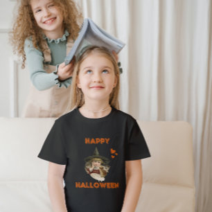 Happy Halloween vintage witch with kittens T-Shirt