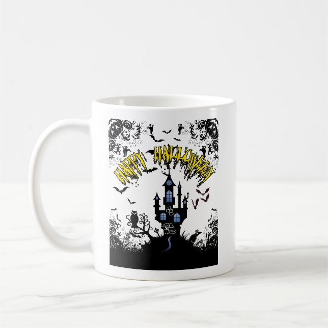 Happy Halloween.w Coffee Mug (Left)