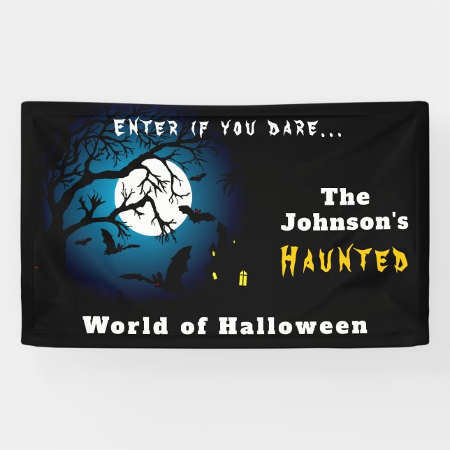 Happy Halloween | Welcome to Scary Haunted House Banner (Horizontal)