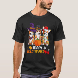 Happy Halloween Welsh Corgi Dog Happy Hallothanks T-Shirt