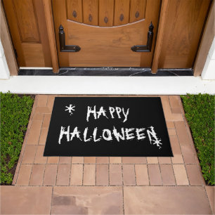 Happy Halloween, White Black Doormat