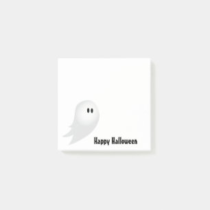 Happy Halloween white cartoon ghost Post-it Notes