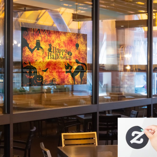Happy Halloween  Window Cling (Restaurant Window)