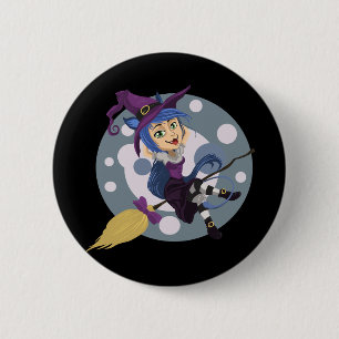 Happy Halloween Witch 6 Cm Round Badge